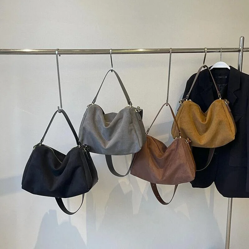 Fashion Bags, Limited OfferSeasonal Clearance Bags For Summer Large Suede Soft Leather Tote Women's Crossbody Bags Zipper Short Handle Purses Fashion Bags, Limited OfferSeasonal Clearance Bags For Summer Large Suede Soft Leather Tote Women's Crossbody Bags Zipper Short Handle Purses
