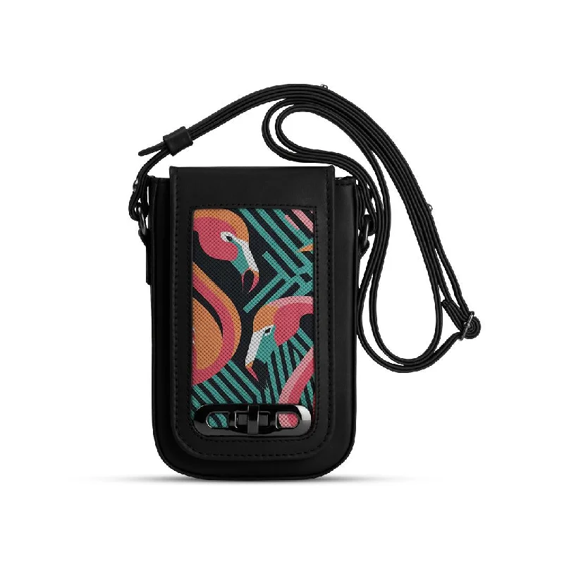  Trendy Totes, Shop & SaveAvant-Garde Style Promotions Black Tagged Crossbag Flamingos & Arrows