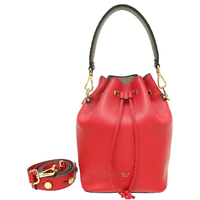  Chic Handbags At Special Promotional PricesNew Season Fashion Preview Sale Fendi Red Mon Tresor Small Bucket Bag W/Mini Strap You