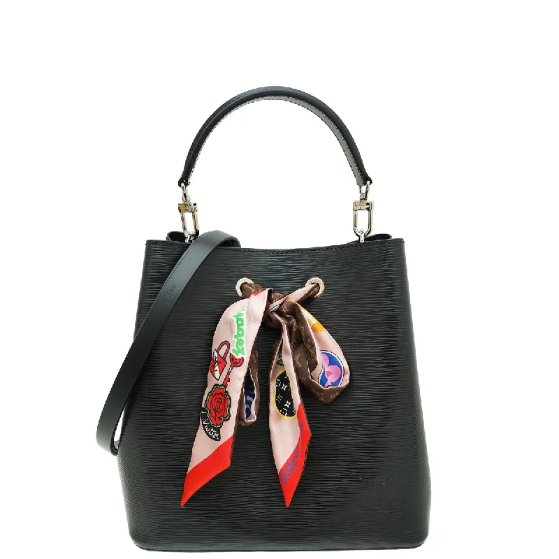  Carry Elegance For LessBags With Tsa-Approved Features Louis Vuitton Noir NeoNoe Bag W/ Twilly & KeyRing Bag Charm