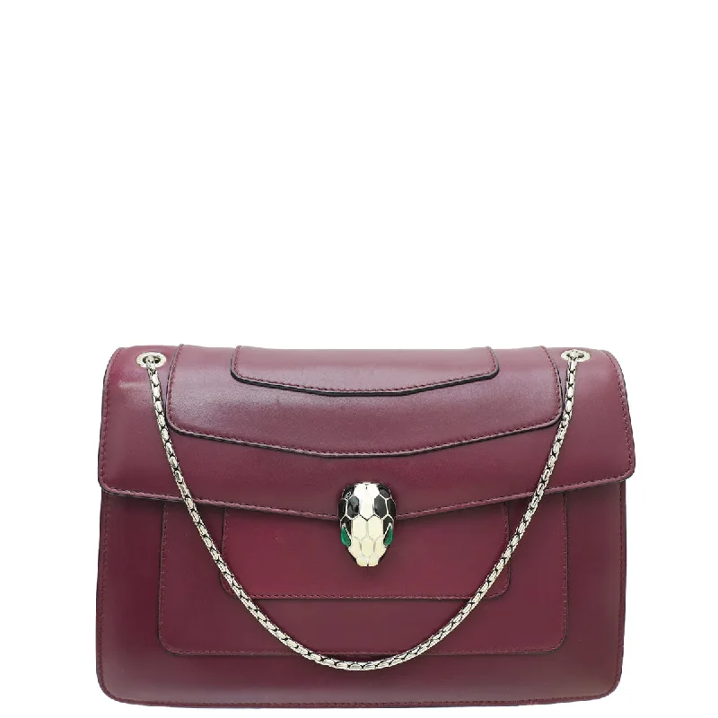  Trendy Purses At Unbeatable DiscountsLimited Stock Bvlgari Violet Serpenti Forever Flap Medium Shoulder Bag