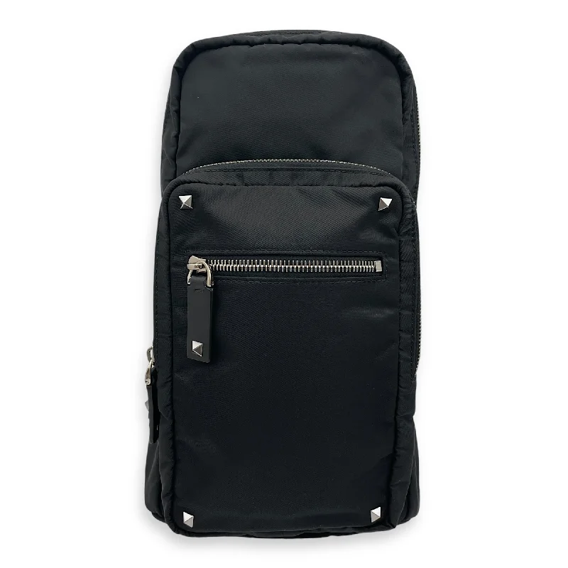  Designer-Inspired Bags, Best PricesUxury Designer Handbag Brands Garavani VLTN Crossbody Black Crossbody Bag in Calfskin, Silver hardware