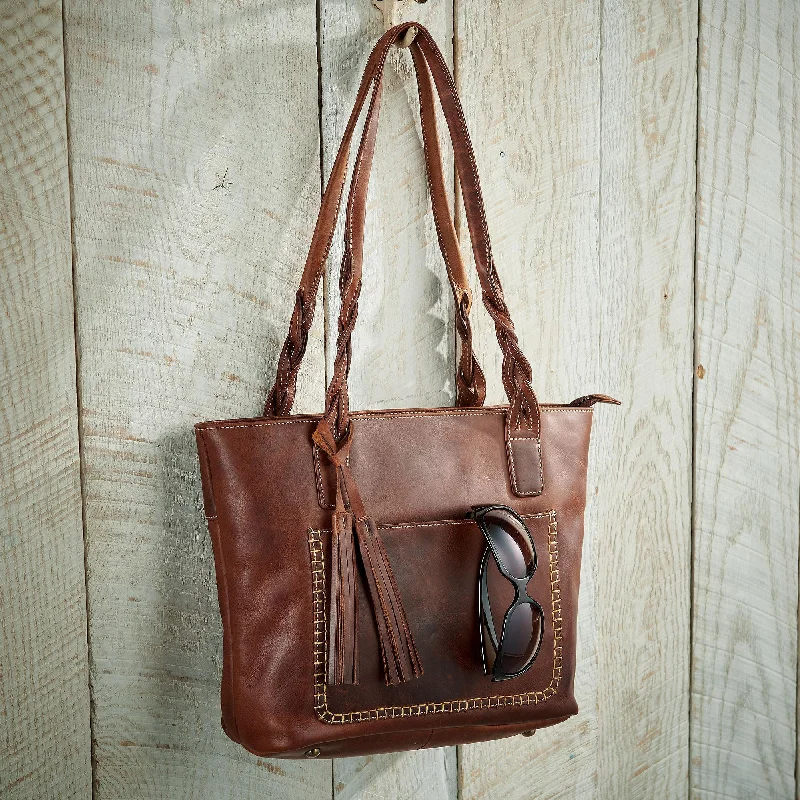 Braided Brown Leather