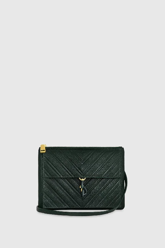 Edie Embossed Top Zip Crossbody