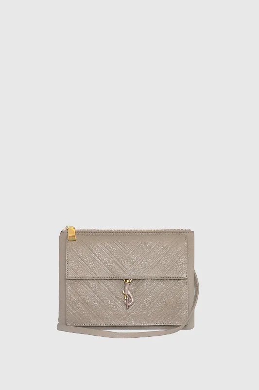 Edie Embossed Top Zip Crossbody