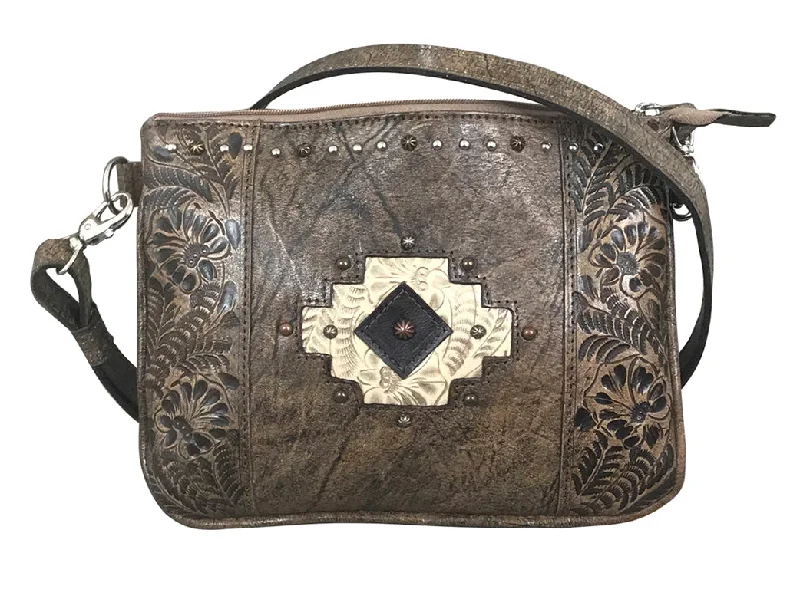 Navajo Soul Multi-Compartment Crossbody - Charcoal Brown