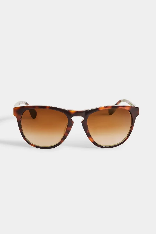 Tortoise Rounded Sunglasses