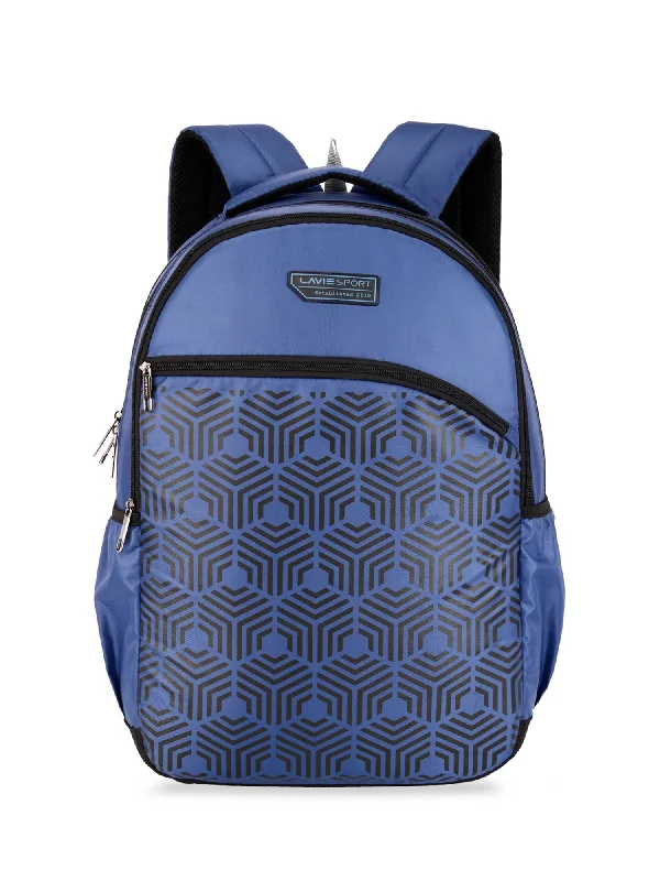 Lavie Sport Atlantis 36L Laptop Backpack For Men & Women | College Bag For Boys & Girls Navy