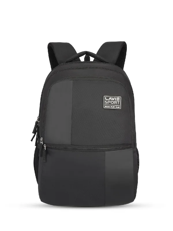 Lavie Sport Phoenix 31L Laptop Backpack For Men & Women | Boys & Girls Black