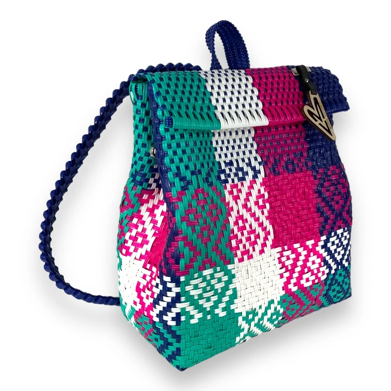 Maria Victoria | Rose Bellied BK | Upcycled, Handwoven, Multicolor Backpack