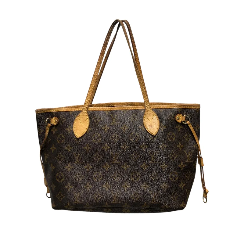 LOUIS VUITTON/Tote Bag/OS/Monogram/Leather/BRW/NEVERFULL MM