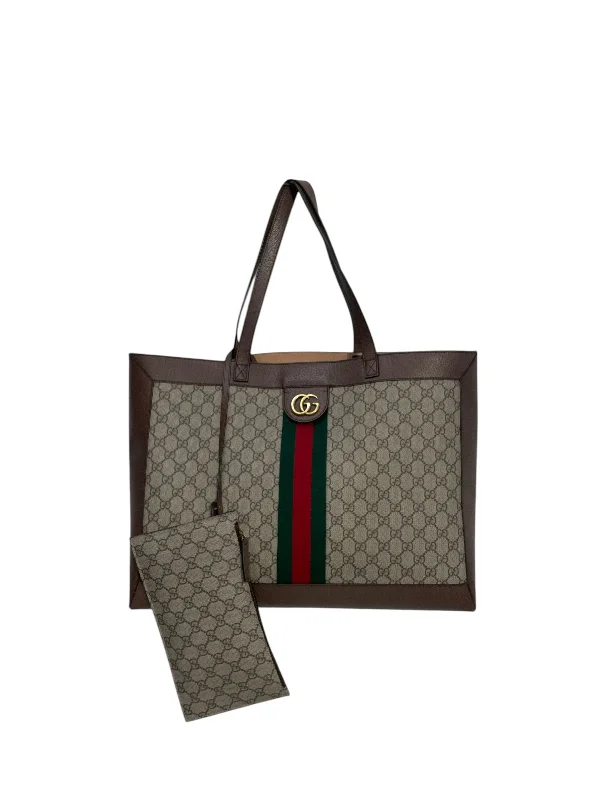 GUCCI/Tote Bag/L/Monogram/Leather/BRW/ophilia GG