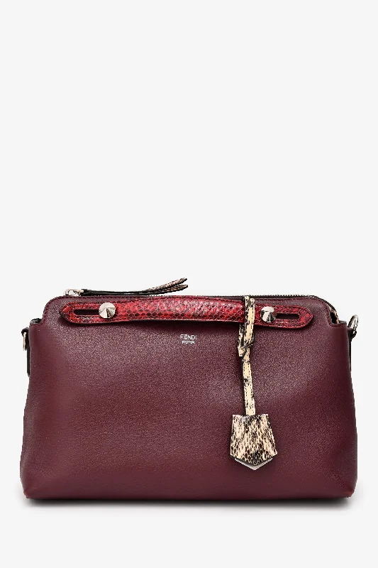 Fendi Burgundy Leather 'By The Way' Bag with Strap