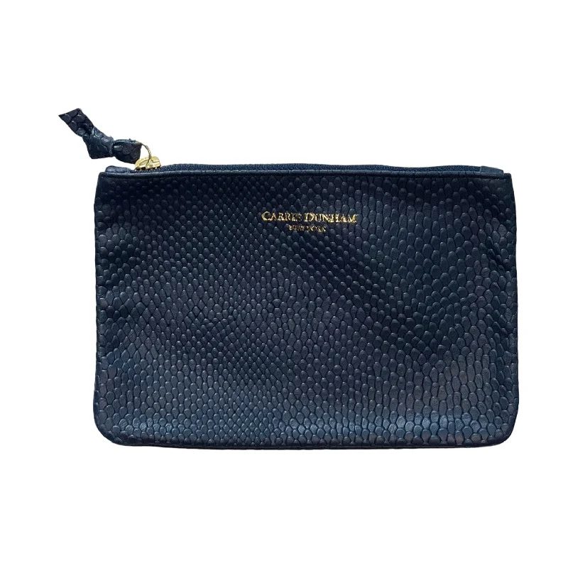 Large Navy Snake Mini Zip Pouch