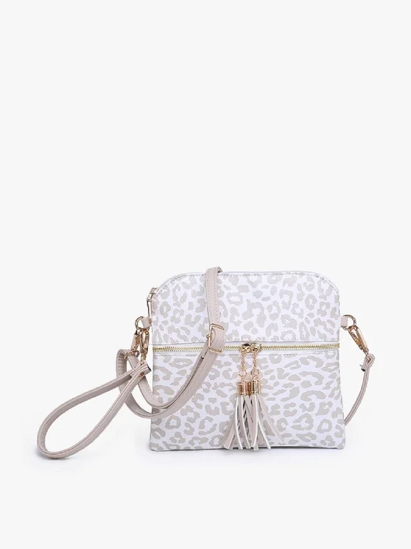 M1785 Monogrammable Two Tone Crossbody with Tassel