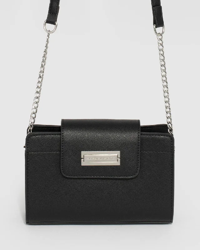 Black Yelena Plate Crossbody Bag