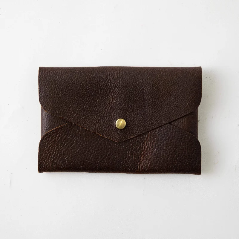 Brown Kodiak Envelope Clutch