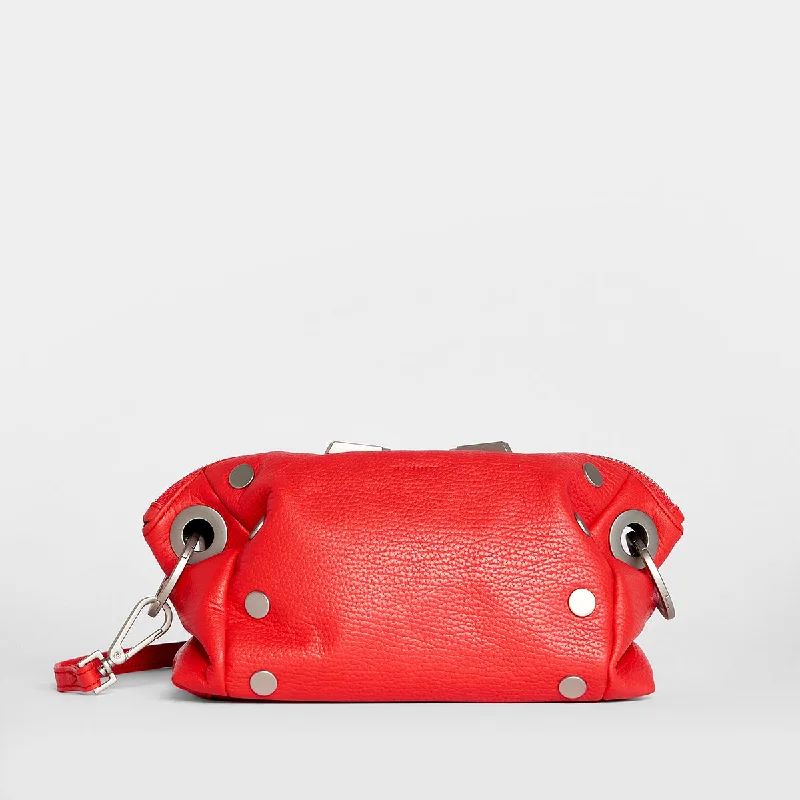 Daniel Crossbody Clutch | Lighthouse Red/Brushed Silver | Sml