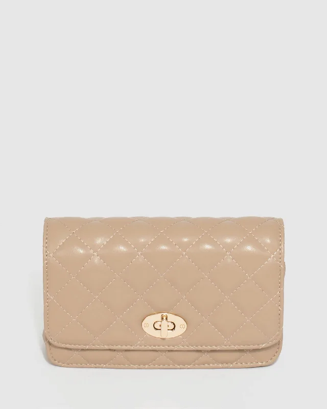 Nude Eboni Quilted Crossbody Bag