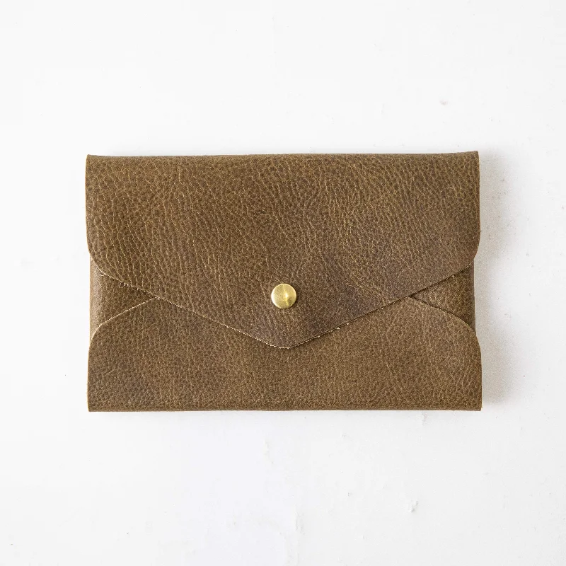 Olive Kodiak Envelope Clutch