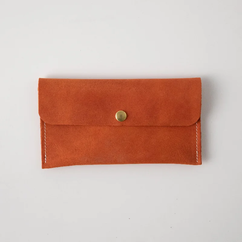 Paprika Leather Clutch