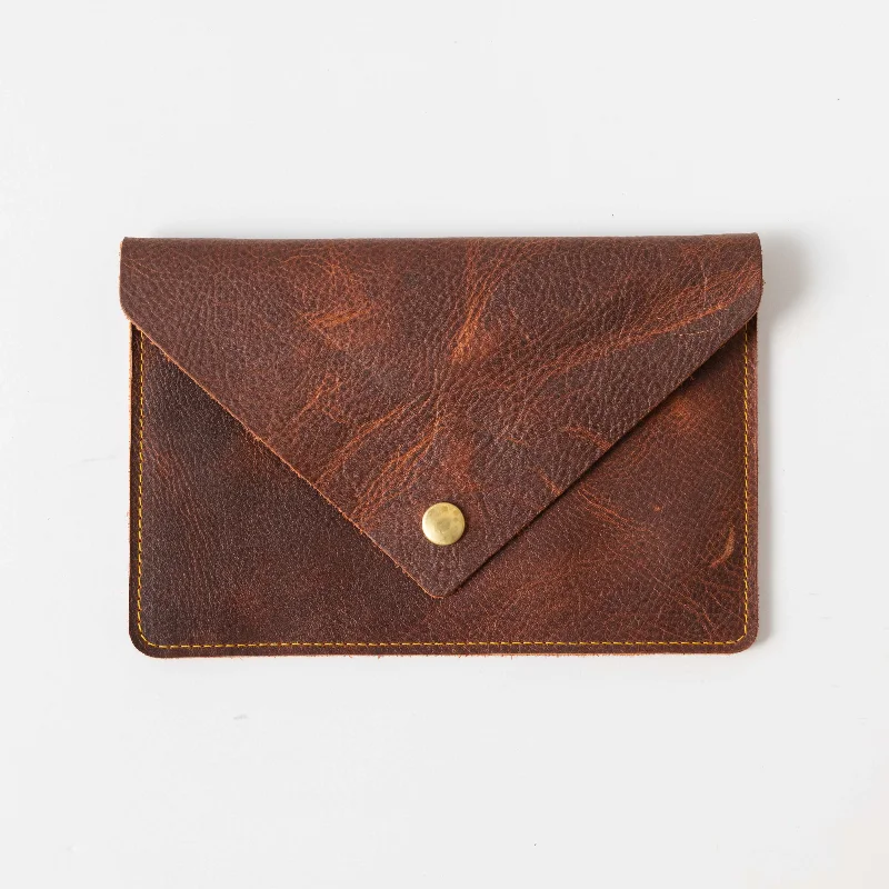 Tan Kodiak Leather Clutch