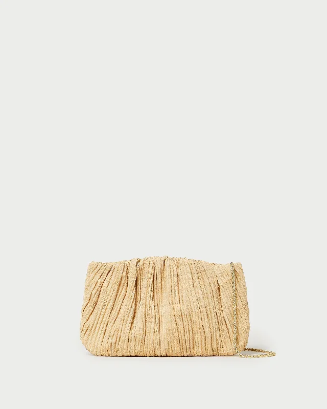 Brit Natural Flat Pleated Clutch