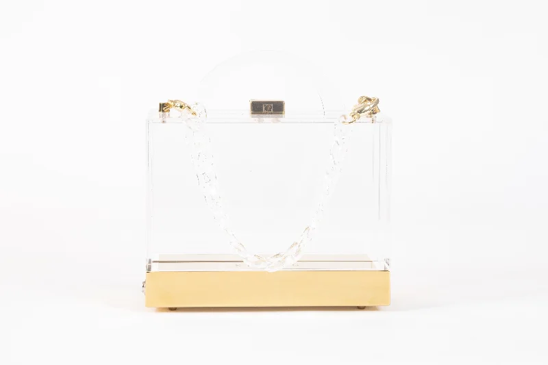 CLASSIC CLUTCH in Crystal/Gold