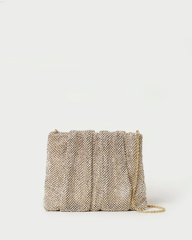 Ember Gold Diamanté Gathered Clutch