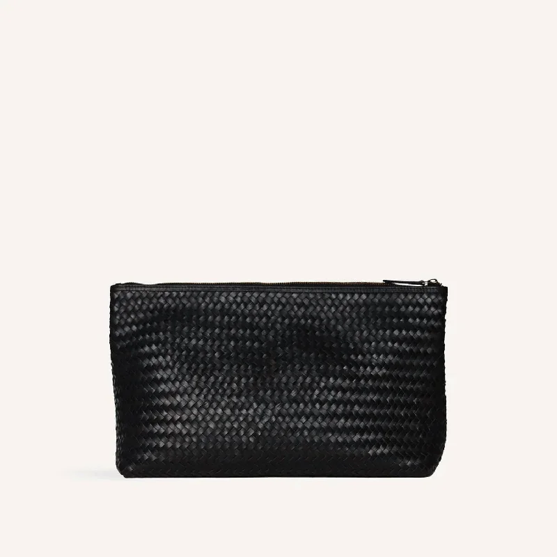 Women's Grande Leather Pouch In Black