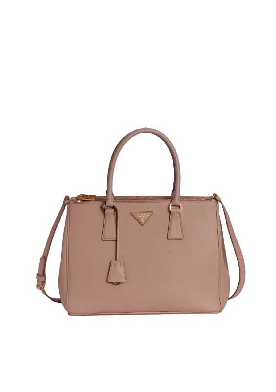 MEDIUM SAFFIANO LUX DOUBLE ZIP GALLERIA