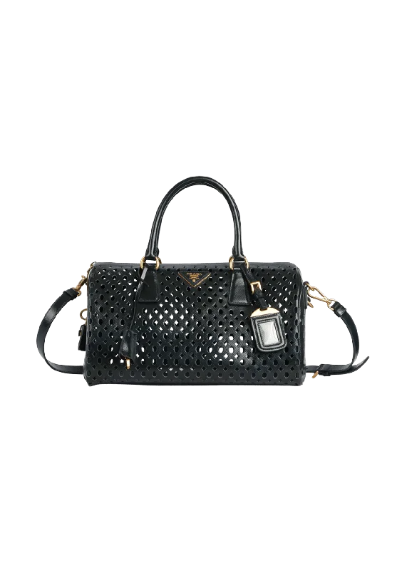 SAFFIANO VERNICE PERFORATED BAG