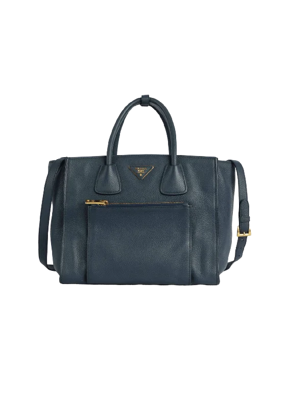 VITELLO DAINO FRONT POCKET WING TOTE