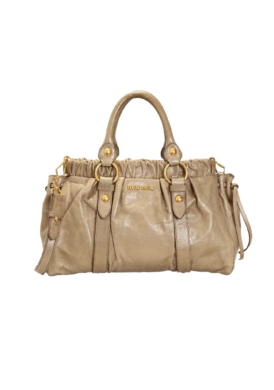 VITELLO LUX GATHERED SATCHEL BAG